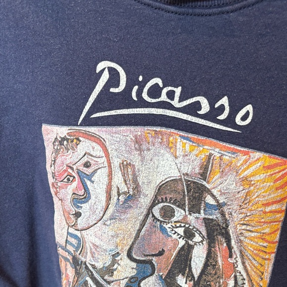 Vintage Picasso “Big Heads”Navy Crewneck Sweatshirt - Picture 4 of 11
